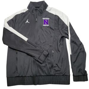 Jordan Jumpman Northern Basketball Full Zip Black White Warm-up Jacket Men's L